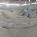 阜新 芝麻白异形坐凳，自然面光面弧形加工