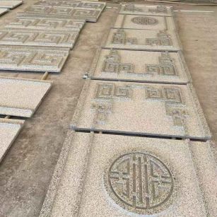 阜新 白麻花岗岩外墙立面雕刻板