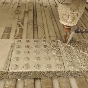 阜新 芝麻白花岗岩石材盲人石、盲道石、盲点石