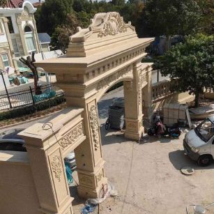 阜新 黄金麻荔枝面花岗岩别墅门楼