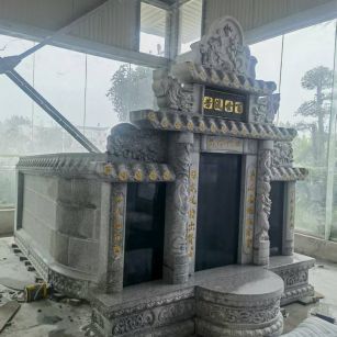 阜新 芝麻白墓碑效果展示图