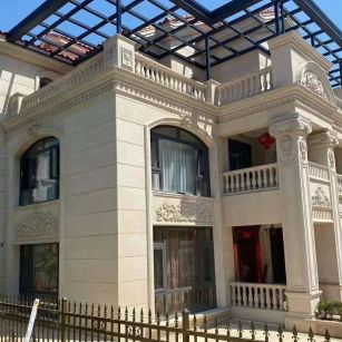 阜新 黄金麻花岗岩荔枝面别墅外墙干挂