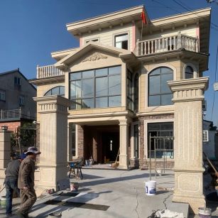 阜新 黄金麻花岗岩荔枝面别墅外墙干挂私家专属