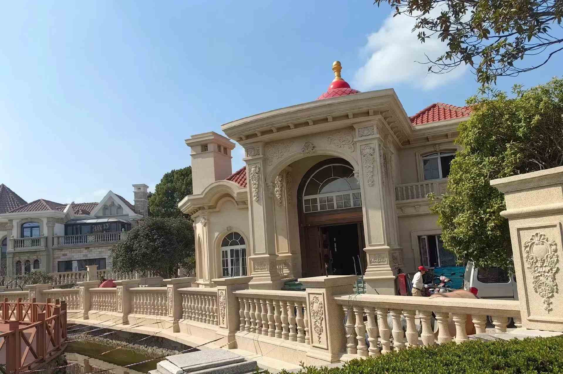 阜新 黄金麻花岗岩欧式别墅