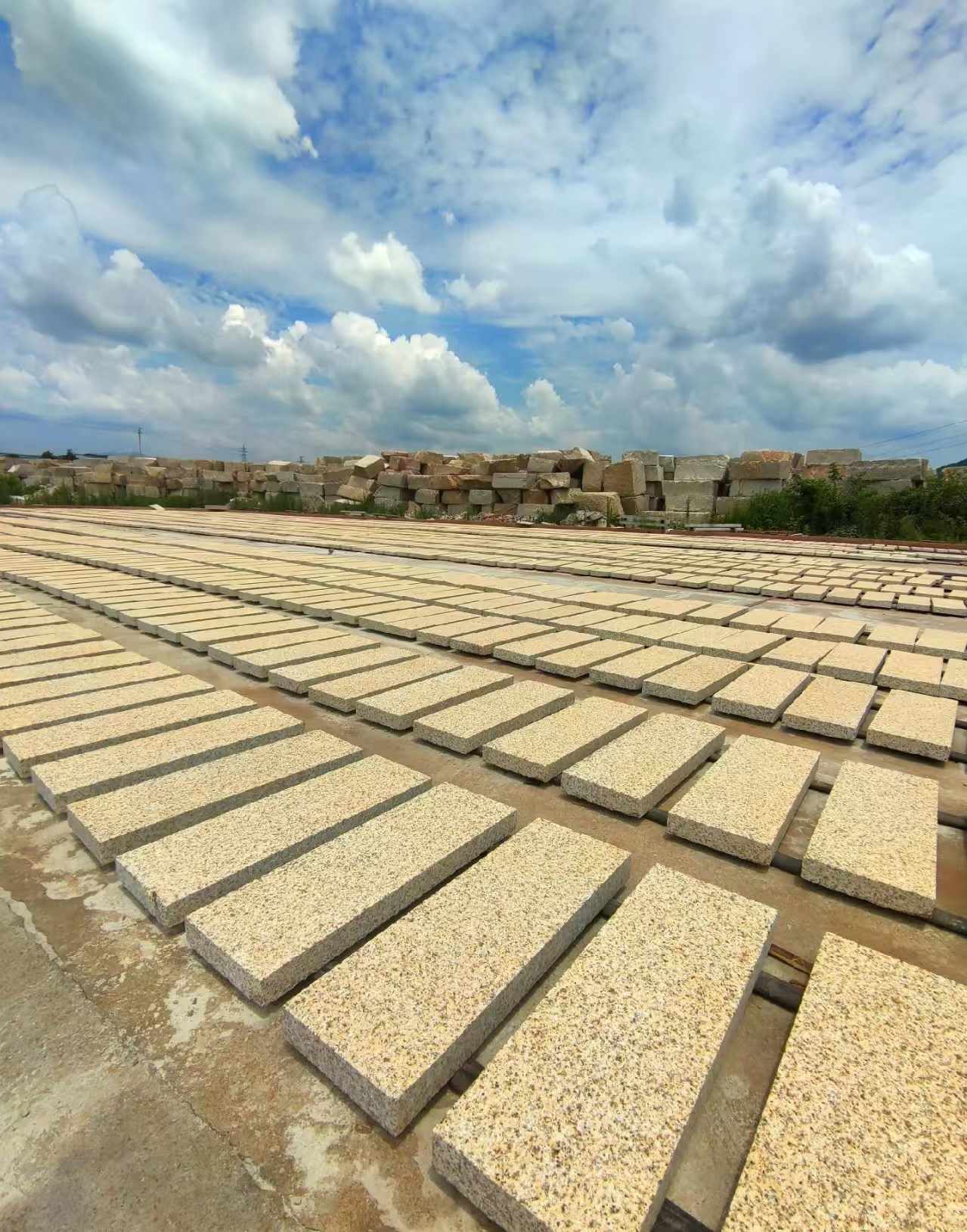 阜新 黄金麻荔枝面花岗岩石材地铺石防护中