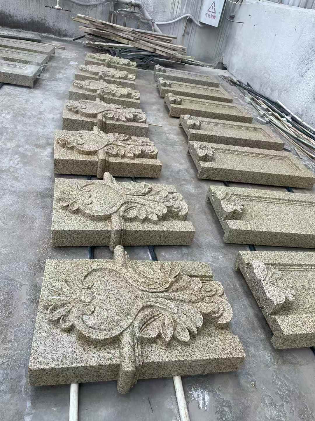 阜新 黄金麻花岗岩别墅外墙雕刻板