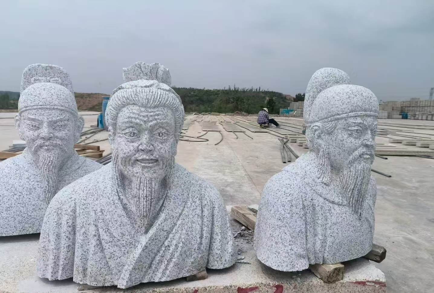 阜新 白麻花岗岩石材人物立体雕刻