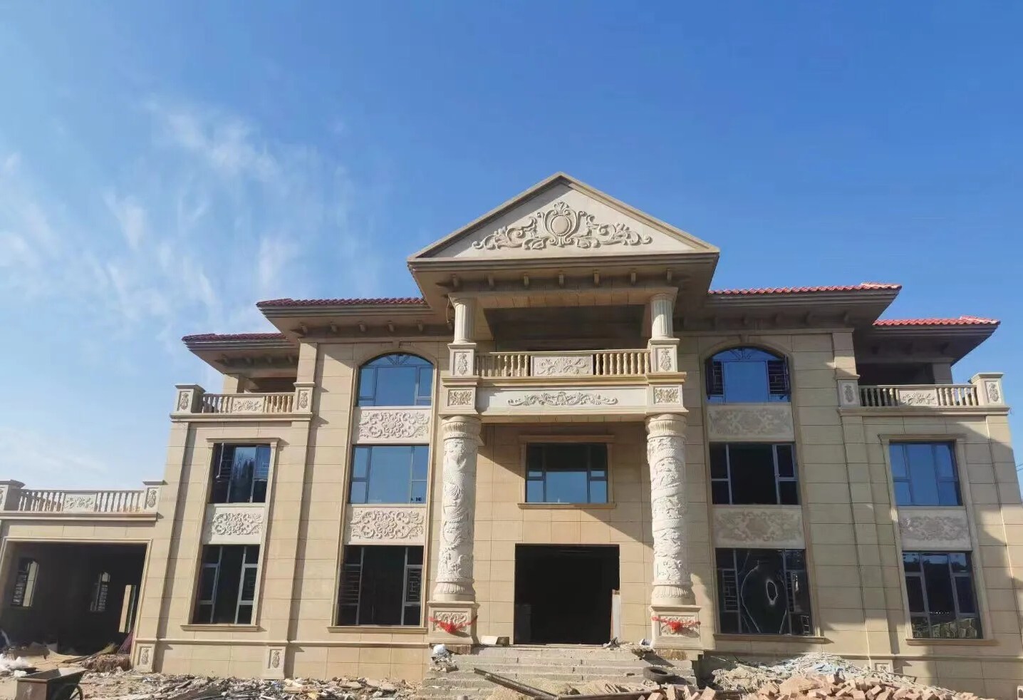 阜新 黄金麻花岗岩别墅外墙干挂