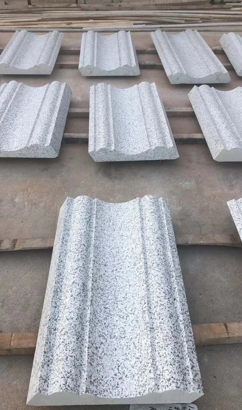 阜新 白麻花岗岩光面别墅线条